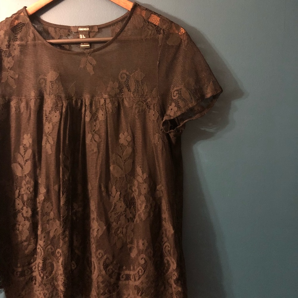 Black Embroidered lace top